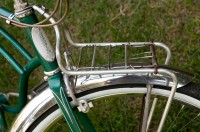 My 1955 Schwinn Corvette - front carrier and badge detail