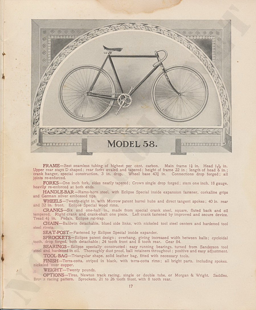 1898 Eclipse Bicycles Catalog Daves Vintage Bicycles