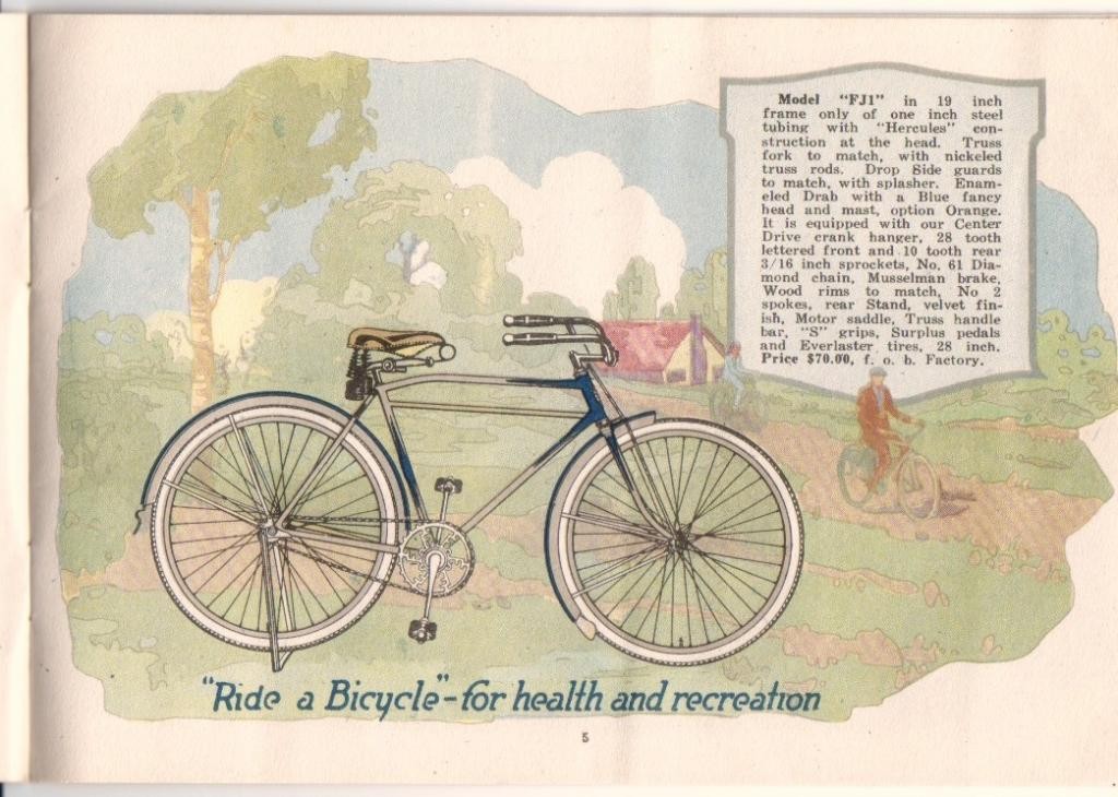 1921 Flying Merkel Bicycle Catalog Page